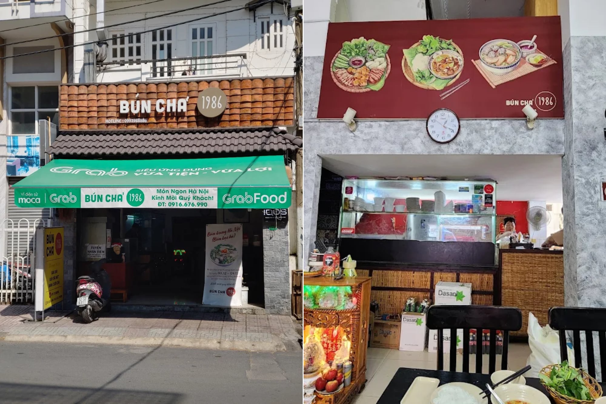 Though not very spacious, Bun Cha 1986 features two floors and offers a cool, clean environment 